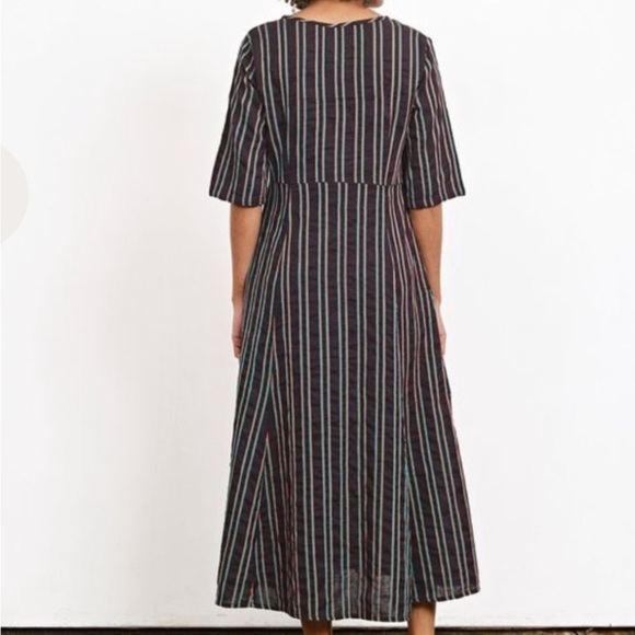 Ace & Jig Black Striped cotton maxi Dress boho festival hippie cottagecore - Picture 2 of 10